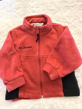 Columbia Toddler Red Fleece Jacket Sz 3T EUC